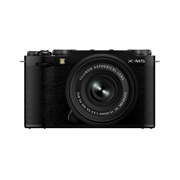 FUJIFILM X-M5 Mirrorless Camera Body, Black with XC15-45mmF3.5-5.6 OIS PZ Lens Kit