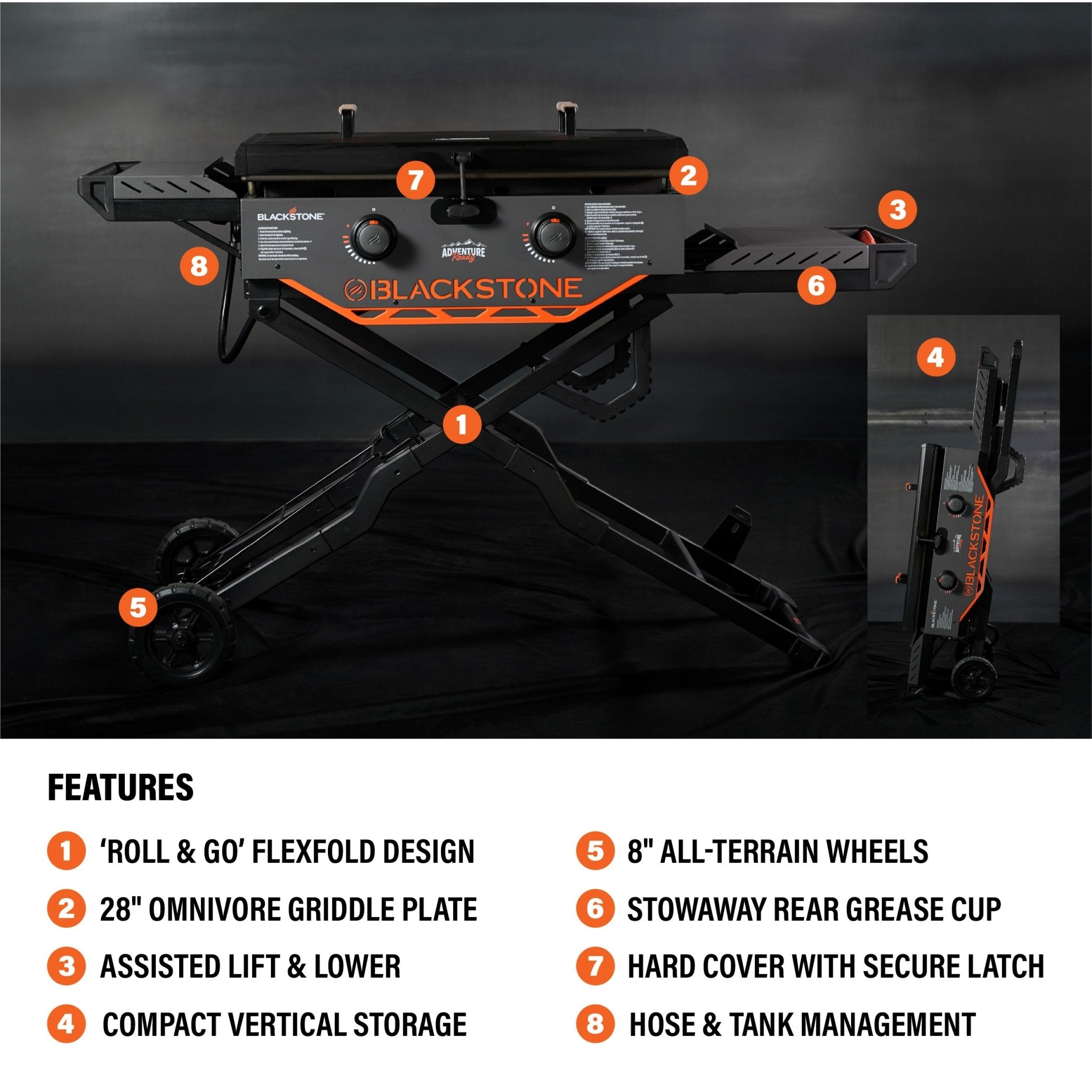 28" Griddle with Flexfold Legs - Image 4