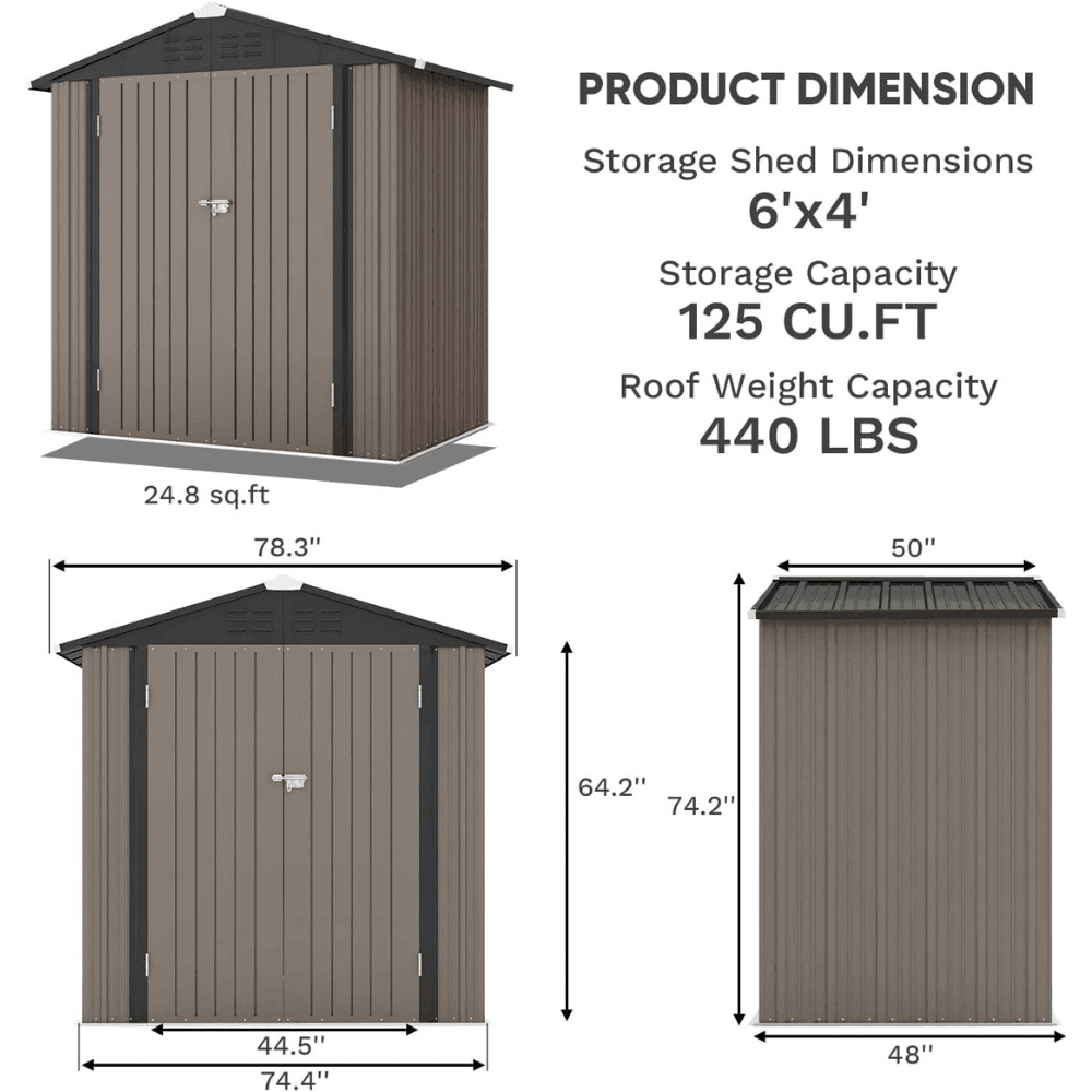 CRAFTSMAN 7-ft x 7-ft Resin Storage Shed (Floor Included) - Image 3