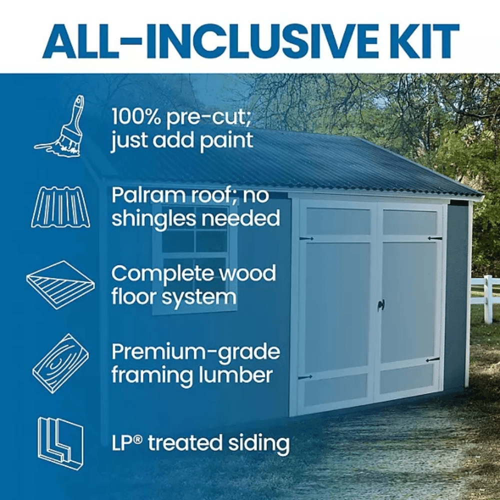 Sonata 12′ x 10′ Outdoor Wood Shed - Image 11