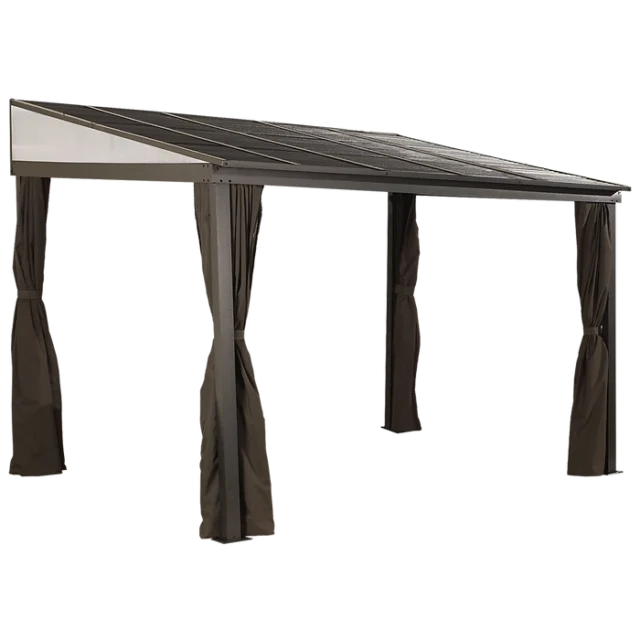 Sojag 500-9165470 10 x 12 ft. Portland No. 53 Wall Gazebo Steel Roof