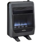 Bluegrass Living Natural Gas Vent Free Blue Flame Gas Space Heater With Blower and Base Feet – 20,000 BTU, T-Stat Control – Model# B20TNB-BB