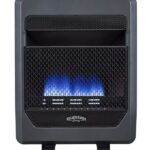 Bluegrass Living Propane Gas Vent Free Blue Flame Gas Space Heater With Blower and Base Feet – 20,000 BTU, T-Stat Control – Model# B20TPB-BB