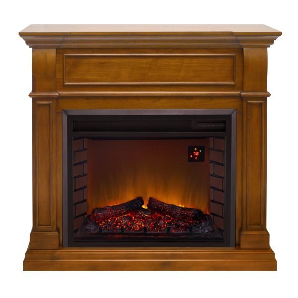 Duluth Forge Full Size Electric Fireplace – Remote Control, Apple Spice Finish – Model# EL1350-3-AS